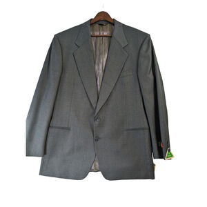 Vintage LeBaron Wool Blazer Men's Size 42R Union Made USA Gray Model‎ Howell New
